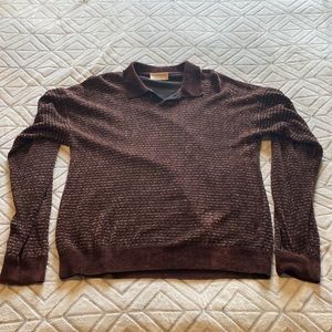 Burgundy collared sweater